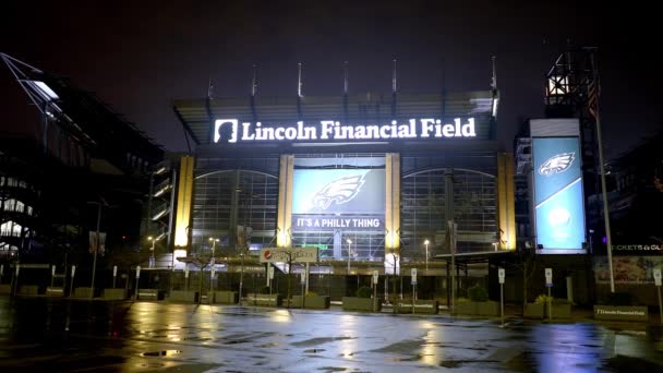 Lincoln Financial Field Siedziba Orłów Filadelfijskich Philadelphia Stany Zjednoczone Luty — Wideo stockowe