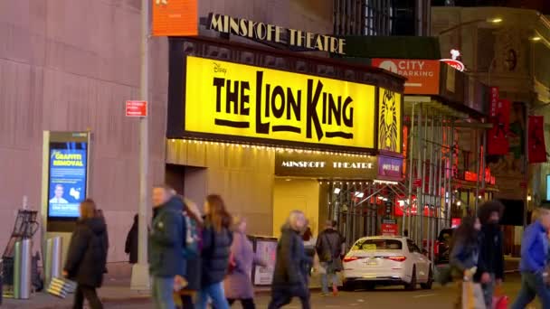 Lion King Musical Broadway New York New York City United — стокове відео