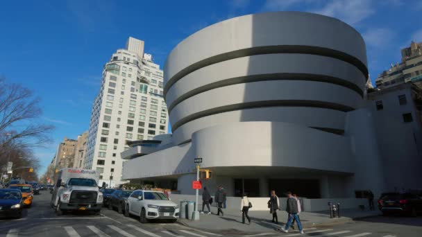 Solomon Guggenheim Museum New York New York United States February — Wideo stockowe