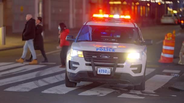 Nypd New York Police Car Duty New York City États — Video