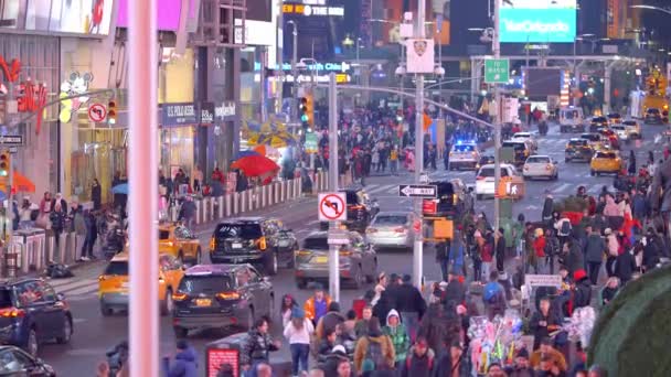 Times Square New York Very Popular Busy Place New York — 비디오