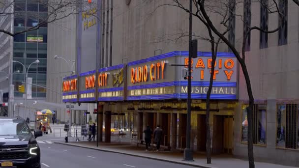 Radio City Music Hall Nova York Nova Cidade Iorque Estados — Vídeo de Stock