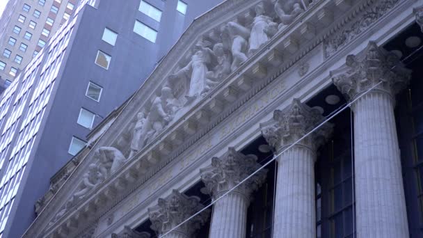 Bolsa Valores Nova Iorque Nyse Manhattan Nova Cidade Iorque Estados — Vídeo de Stock