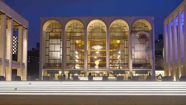 Metropolitní Opera New Yorku Také Nese Název Met New York — Stock video