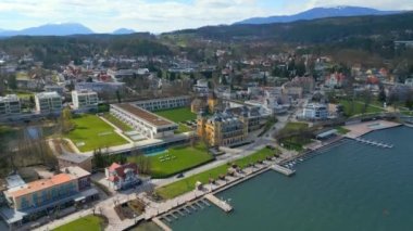 Avusturya 'daki Woerthersee Gölü' nün Velden kenti - seyahat fotoğrafçılığı