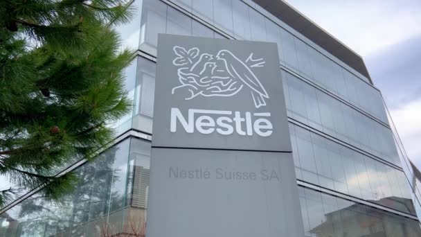 Nestle Headquarter Switzerland Vevey Vevey Švýcarsko Europe 2023 — Stock video