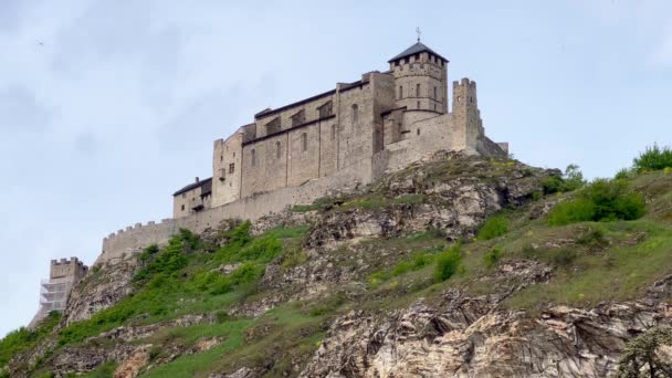 Castelo Tourbillon Sion Suíça Viajar Para Suíça — Vídeo de Stock