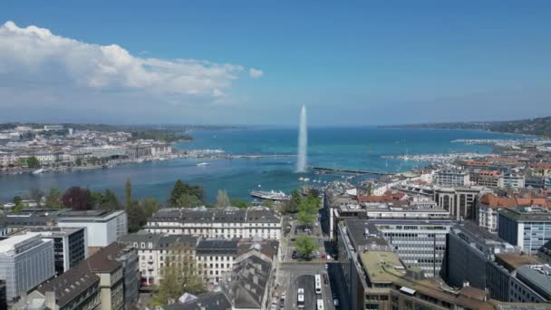 กลางเม องเจน วาในว แดด Geneva Switzerland Europe เมษายน 2023 — วีดีโอสต็อก
