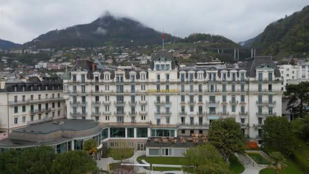 Eden Palace Hotel Монтре Монтре Монтреу Швейцерландія Квітня 2023 — стокове відео