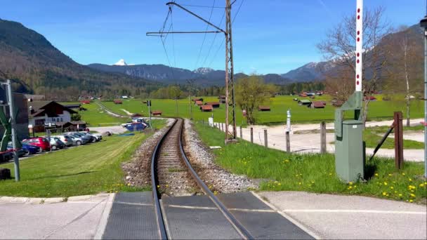 Caminho Ferro Região Allgau Viagens Fotografia — Vídeo de Stock