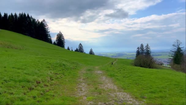 Nádherné Turistické Stezky Přes Allgau Německu Cestovní Fotografie — Stock video