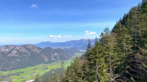 Vista Panoramica Nella Regione Allgau Germania Fotografia Viaggio — Video Stock
