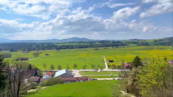 Prachtig Allgau Landschap Met Stoeltjeslift Reizen Fotografie — Stockvideo