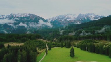Alman Allgau 'sunun muhteşem manzarası - inanılmaz dron fotoğrafçılığı