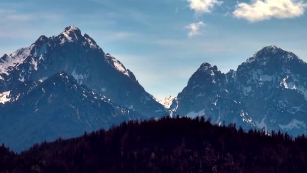 Beeindruckender Gipfel Den Alpen Atemberaubende Drohnenaufnahmen — Stockvideo