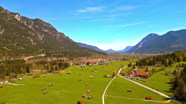 Meraviglioso Paesaggio Allgau Tedesco Vista Dall Alto Incredibile Drone Fotografia — Video Stock