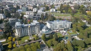 Lozan 'daki Beau Rivage Palace Oteli - LAUSANNE, SWitzERLAND EUROPE - 20 Nisan 2023