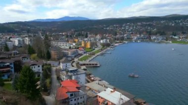 Avusturya 'daki Woerthersee Gölü' nün Velden kenti - seyahat fotoğrafçılığı