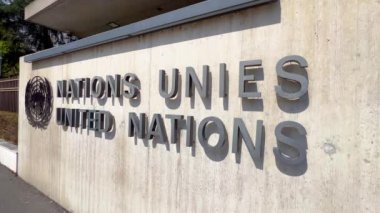Birleşmiş Milletler Avrupa Merkezi Cenevre İsviçre 'de - GENEVA, SWitzERLAND EUROPE - 19 Nisan 2023