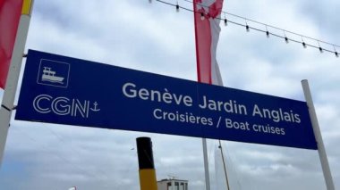 Cenevre 'deki İngiliz Bahçesi - GENEVA, SWitzERLAND EUROPE - 19 Nisan 2023