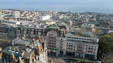 Yukarıdan gelen Lozan İsviçre - LAUSANNE, SWitness ZERLAND EUROPE - 20 Nisan 2023