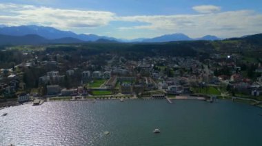 Avusturya 'daki Woerthersee Gölü' nün Velden kenti - seyahat fotoğrafçılığı