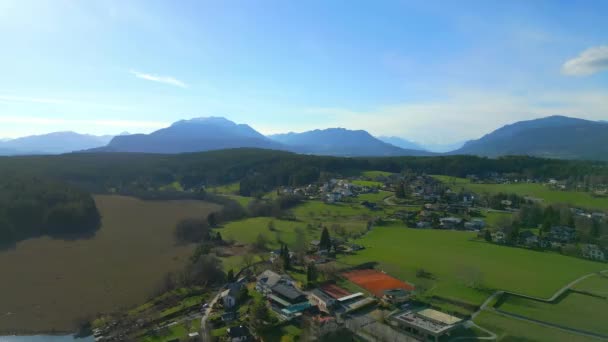Красивая Деревня Фаак Австрии Фотографии Путешествий — стоковое видео