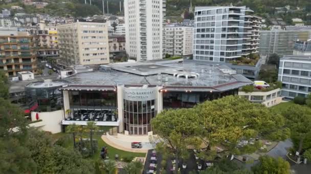 Casino Barriere Montreux Felülről Montreux Switzerland Europe Április 2023 — Stock videók