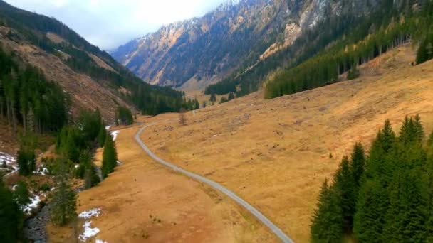 オーストリアの素晴らしいポエラタール渓谷の素晴らしい風景 旅行写真 — ストック動画