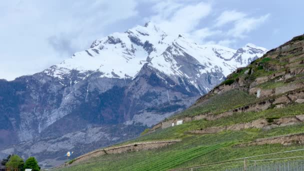 Niesamowity Krajobraz Górski Szwajcarii Podróże Szwajcarii — Wideo stockowe