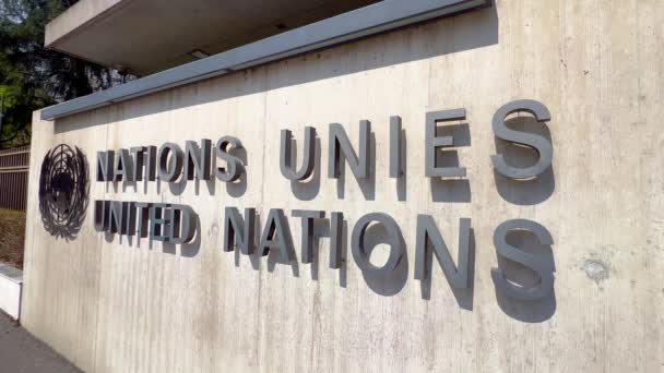 Hoofdkwartier Van Verenigde Naties Europa Genève Zwitserland Geneva Switzerland Europe — Stockvideo