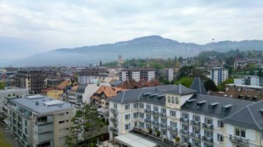 İsviçre 'nin Vevey kenti - VEVEY, SWitzERLAND - 19 Nisan 2023