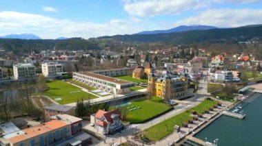 Avusturya 'daki Woerthersee Gölü' nün Velden kenti - seyahat fotoğrafçılığı