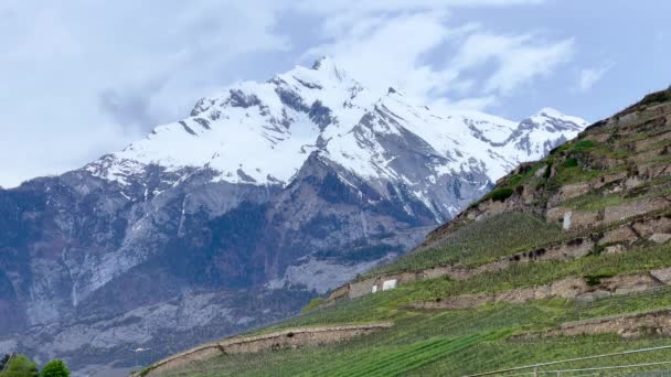 Erstaunliche Berglandschaft Der Schweiz Reisefotos Der Schweiz — Stockvideo