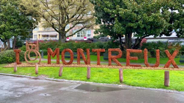 Love Montreux Sign Montreux Switzerland Europe April 2023 — Stock Video