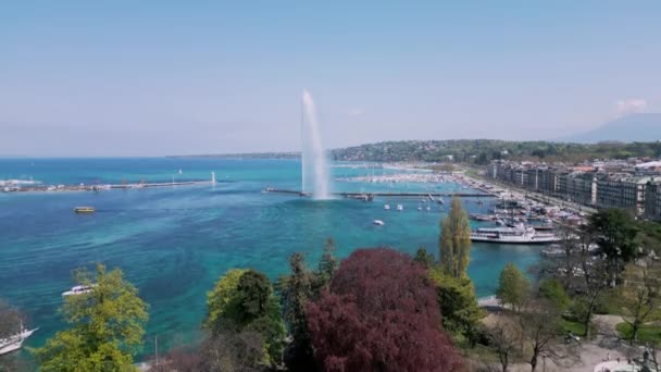 Lac Léman Suisse Aussi Appelé Lac Léman Vue Aérienne Par — Video