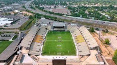 Columbus Ohio Tarihi Ekip Stadyumu 'ndaki Mapfre Stadyumu yukarıdan COLUMBUS, OHIO - 08 Haziran 2023