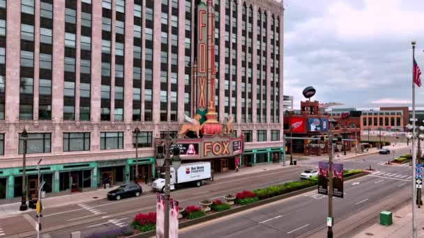 Famoso Teatro Fox Detroit Desde Arriba Detroit Michigan Junio 2023 — Vídeos de Stock