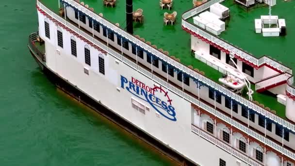 Detroit Princess Sightseeing Boat Detroit River Detroit Michigan Június 2023 — Stock videók