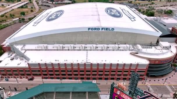 Estadio Ford Field Detroit Desde Arriba Detroit Michigan Junio 2023 — Vídeos de Stock