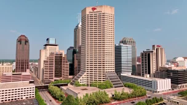 Centrum Indianapolis Shora Svými Výškovými Budovami Indianapolis Indiana Června 2023 — Stock video