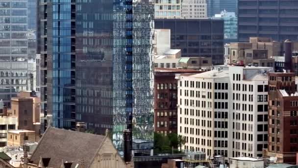 Chicago Şehir Merkezinin Gökdelenleri Şehrin Üzerindeki Hava Manzarası Nın Hava — Stok video