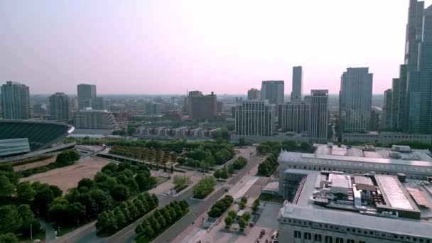 Город Чикаго Сверху Chicago Illoois Июня 2023 Года — стоковое видео
