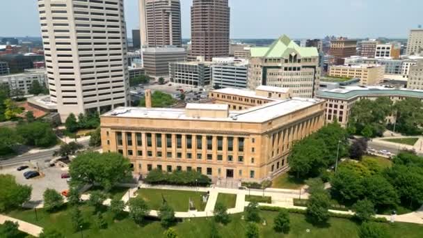 Tribunal Distrito Los Estados Unidos Columbus Ohio Desde Arriba Columbus — Vídeo de stock