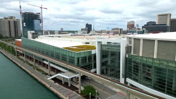 Huntington Place Convention Center Detroit Detroit Michigan Junho 2023 — Vídeo de Stock