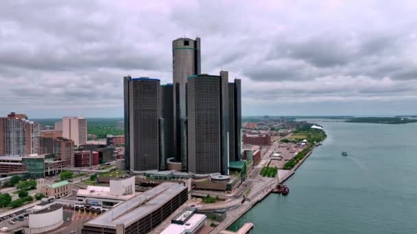 通用汽车公司在底特律复兴中心的总部 2023年6月11日 堪培拉 — 图库视频影像