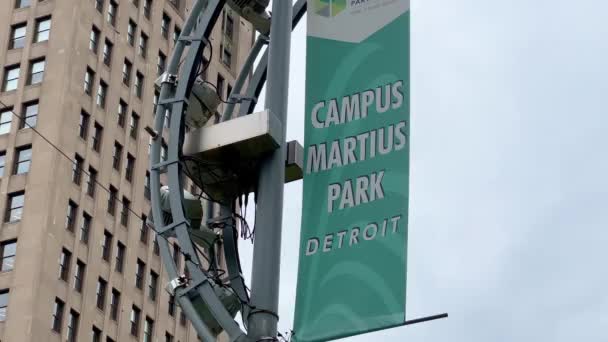 Kampüs Martius Park Detroit Detroit Abd Haziran 2023 — Stok video