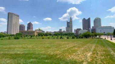Columbuis Ohio 'daki Scioto Parkı - ABD seyahat fotoğrafçılığı