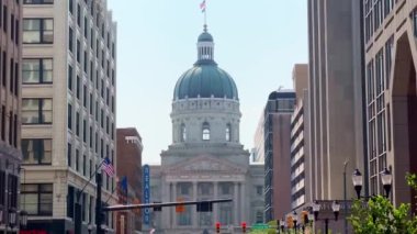 Indianapolis 'teki Indiana Eyalet Başkenti - INDIANAPOLIS, ABD - Haziran 05, 2023