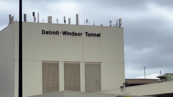 Detroit Windsor Tunnel Detroit Usa Giugno 2023 — Video Stock